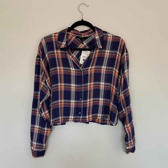 Forever 21 Tops - FOREVER 21 Women's Cropped Flannel